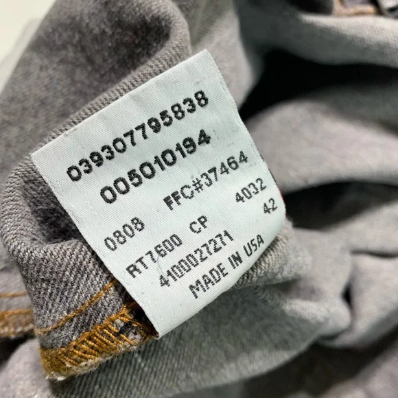 Levi’s 501 Vintage 80’s 90’s USA Made Light Black Jeans Mens Size 40 x 31 Loose - Picture 7 of 9